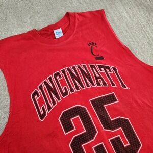 Vintage 90s‎ Cincinnati Bearcats Shirt Men XXL Salem Sports Sleeveless USA Red